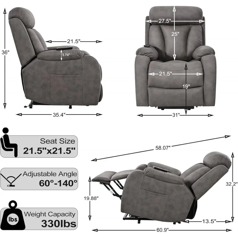 Small Power Lift Recliners Chair for Elderly