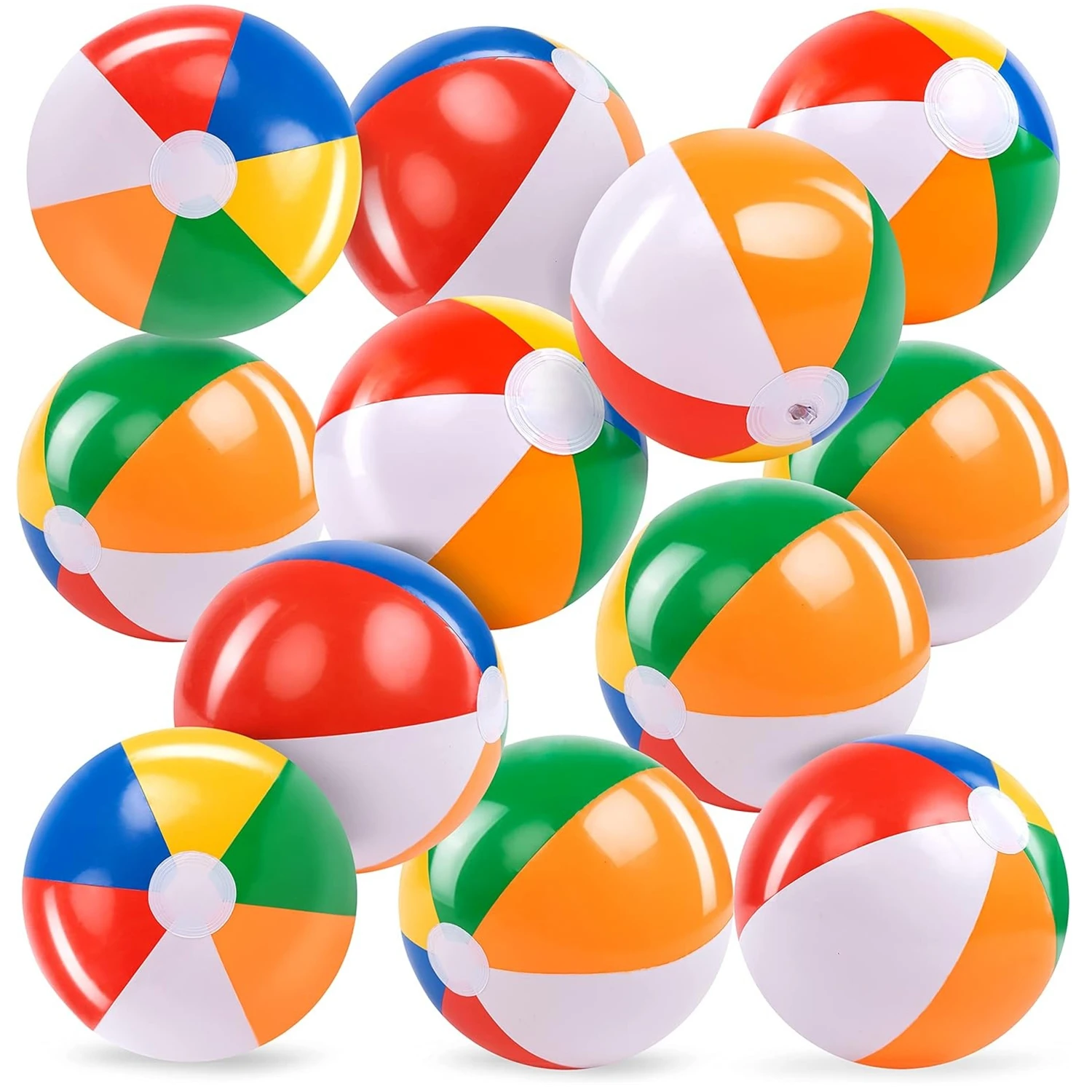 12'' Inflatable Rainbow Beach Balls Water Balloons Swimming Pool Toys for Summer Water Games Kids Birthday Party Supplies