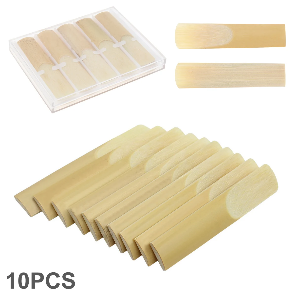

10pcs Alto bE Saxophone Bamboo Reeds Strength 2.5Woodwind Instrument Accessories Alto bE Saxophone Reeds