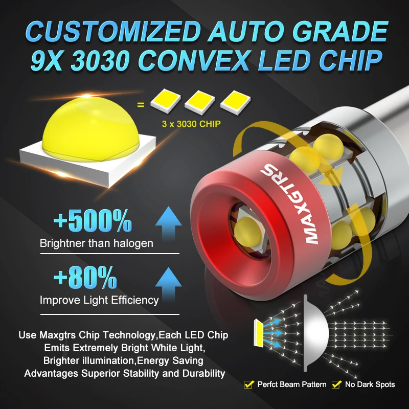 Super Bright BA9S LED BAX9S H6W T4W BAY9S H21W lampadina 30-SMD luci di retromarcia per Auto parcheggio automatico targa interna mappa lampade a cupola