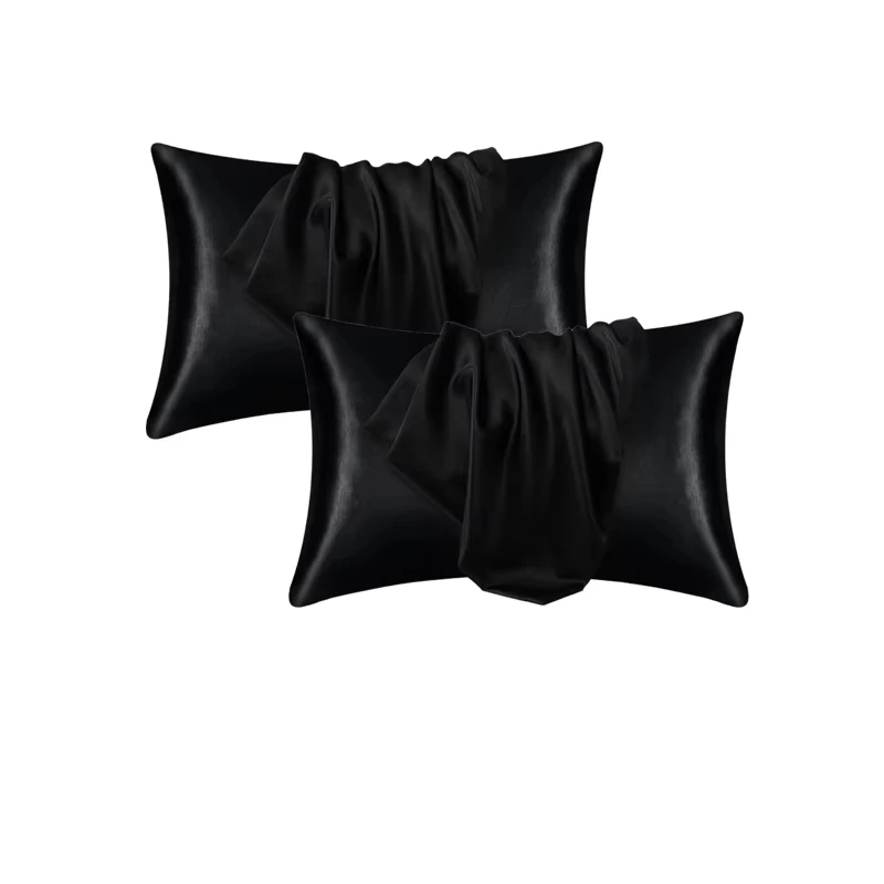 Silky Satin Hair Beauty Pillowcase Set - Luxurious & Comfortable Home Decor (2-Pack)