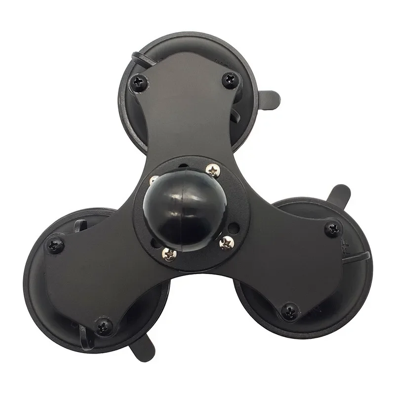1.5 inch Ballhead Car Window Twist-Lock Triple Suction Cup Base with AMPS Hole Ball Mount for Gopro Phone Garmin