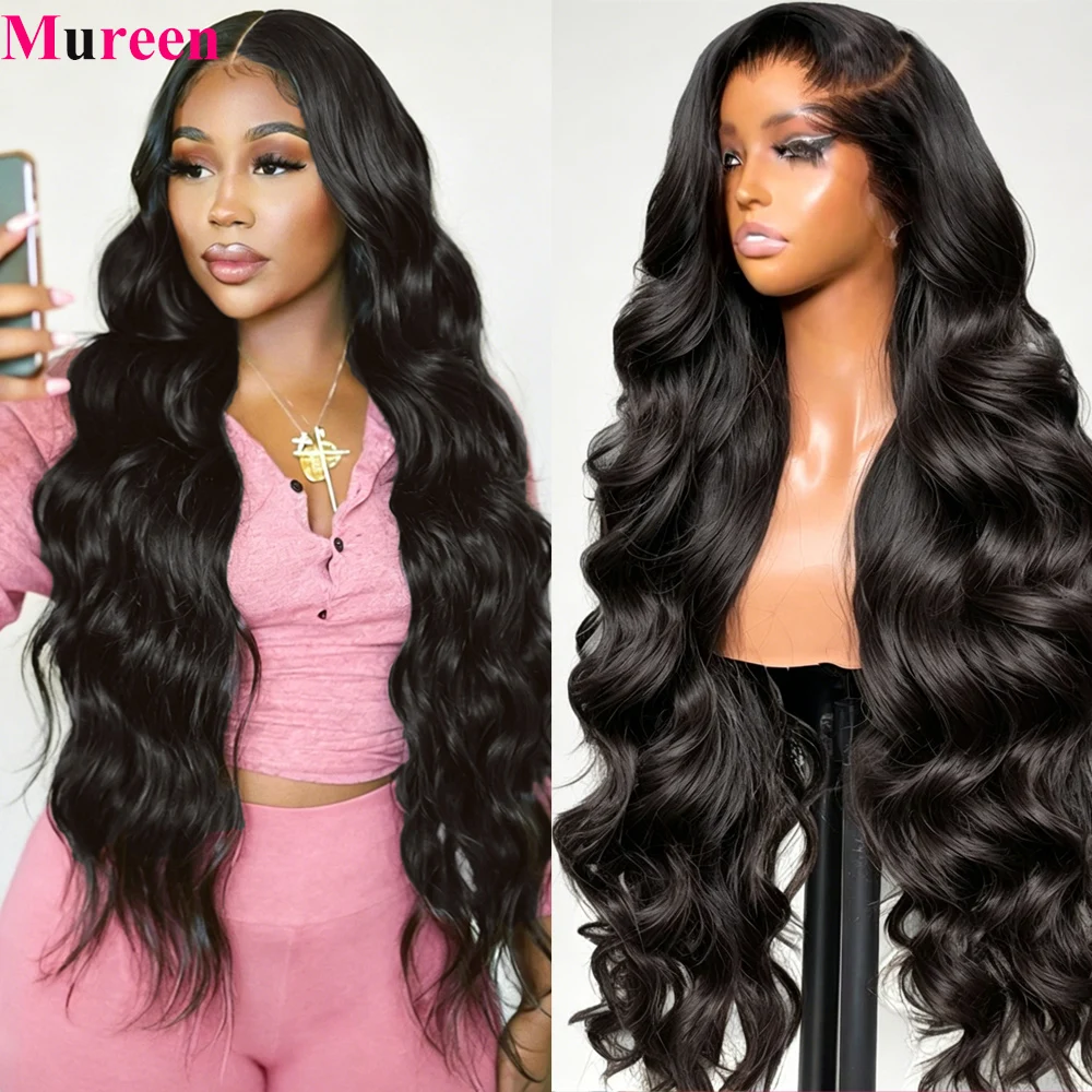 Perruque Lace Frontale 13×6 à Ondulations Longues Densité 250% Cheveux Humains Pré-Pluckés pour Femmes, Perruques 100% Cheveux Humains, Perruque Lace Front HD 13×4