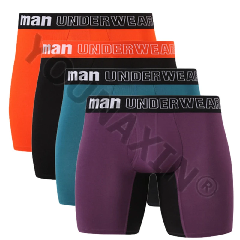 

Трусы-боксеры мужские с открытой промежностью, 4 шт./лот M L XL 2XL 3XL 4XL 5XL 6XL 7XL
