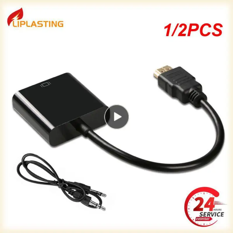 PC 노트북 프로젝터 모니터 DVI-D 어댑터 케이블, 1080P DVI 수-VGA 암, 24 + 1 VGA 케이블 변환기 호환, 1 개, 2 개
