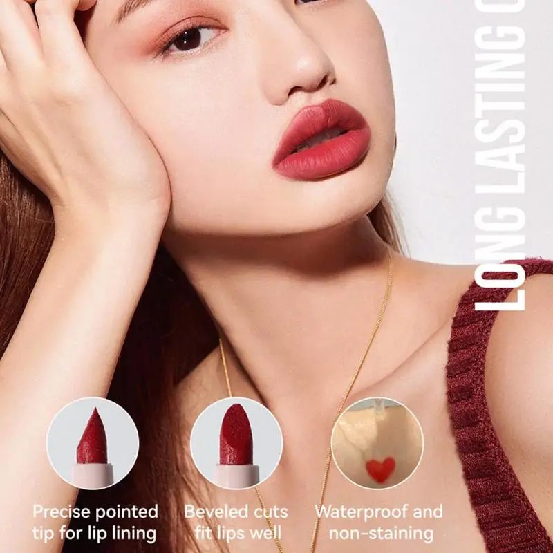 Lip Stain Pen 4pcs Long Lasting Lip Pen Long Lasting Lip Stain Lip Pencil Longwear Lipstick Makeup Smooth Application Natural 2