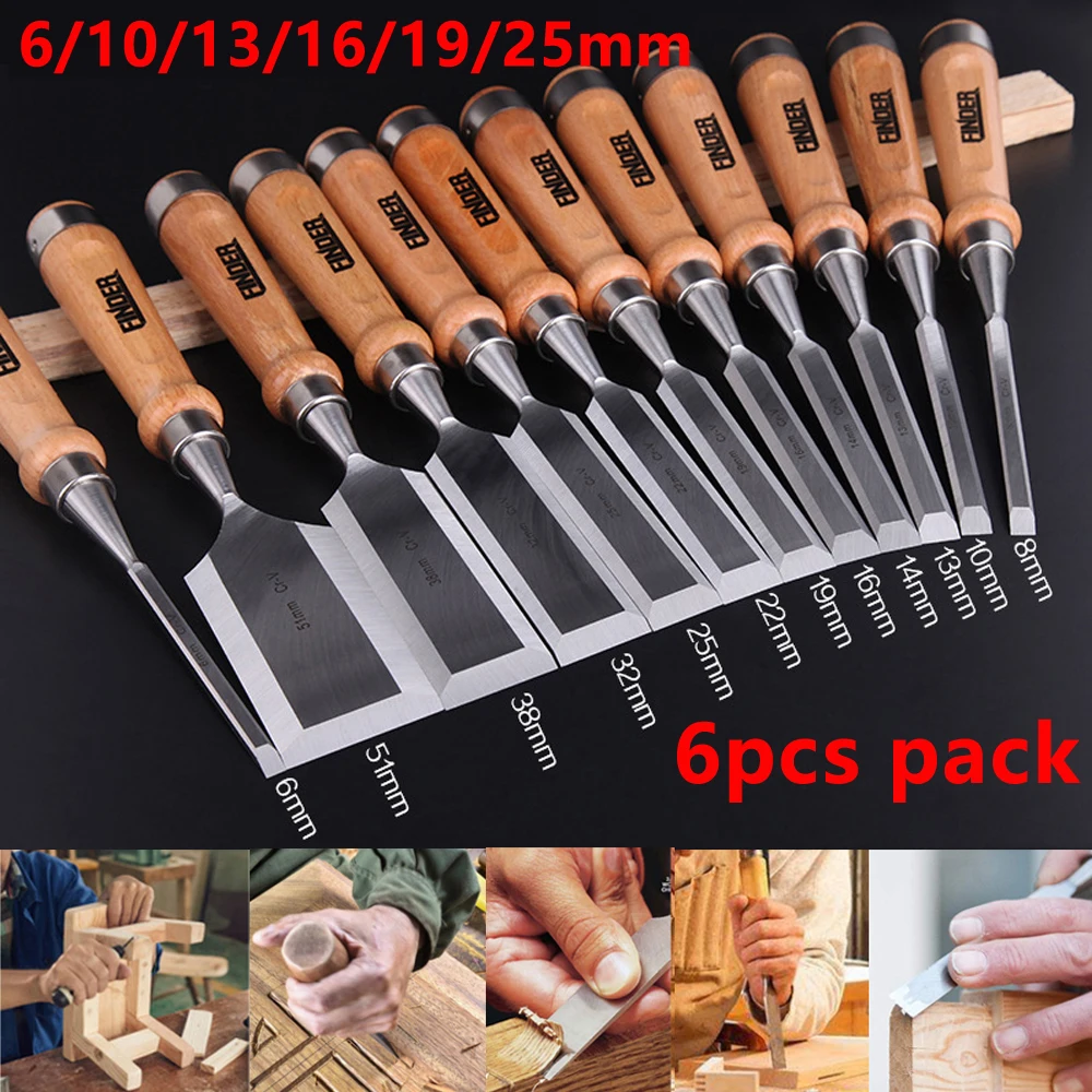 6Pcs Wood Chisel Tool Sets Woodworking Carving Chisel Kit Professional  Carpenter Craftsman Gift for Men Gouges DIY Hand Tools - AliExpress