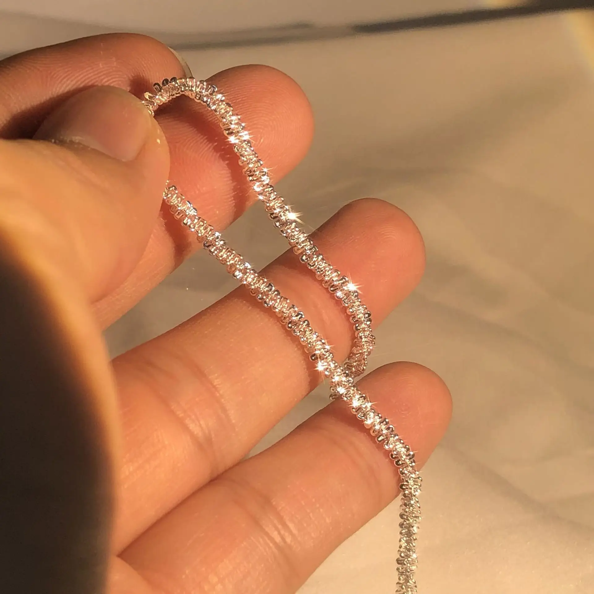 Bracelet brillant en argent Sterling 925 pour femme, 1.5mm, bijoux d
