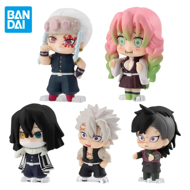 

BANDAI Genuine Demon Slayer Anime Figure Gashapon Kanroji Mitsuri Iguro Obanai Line Up 3 Action Figure Toys For Kids Xmas Gift