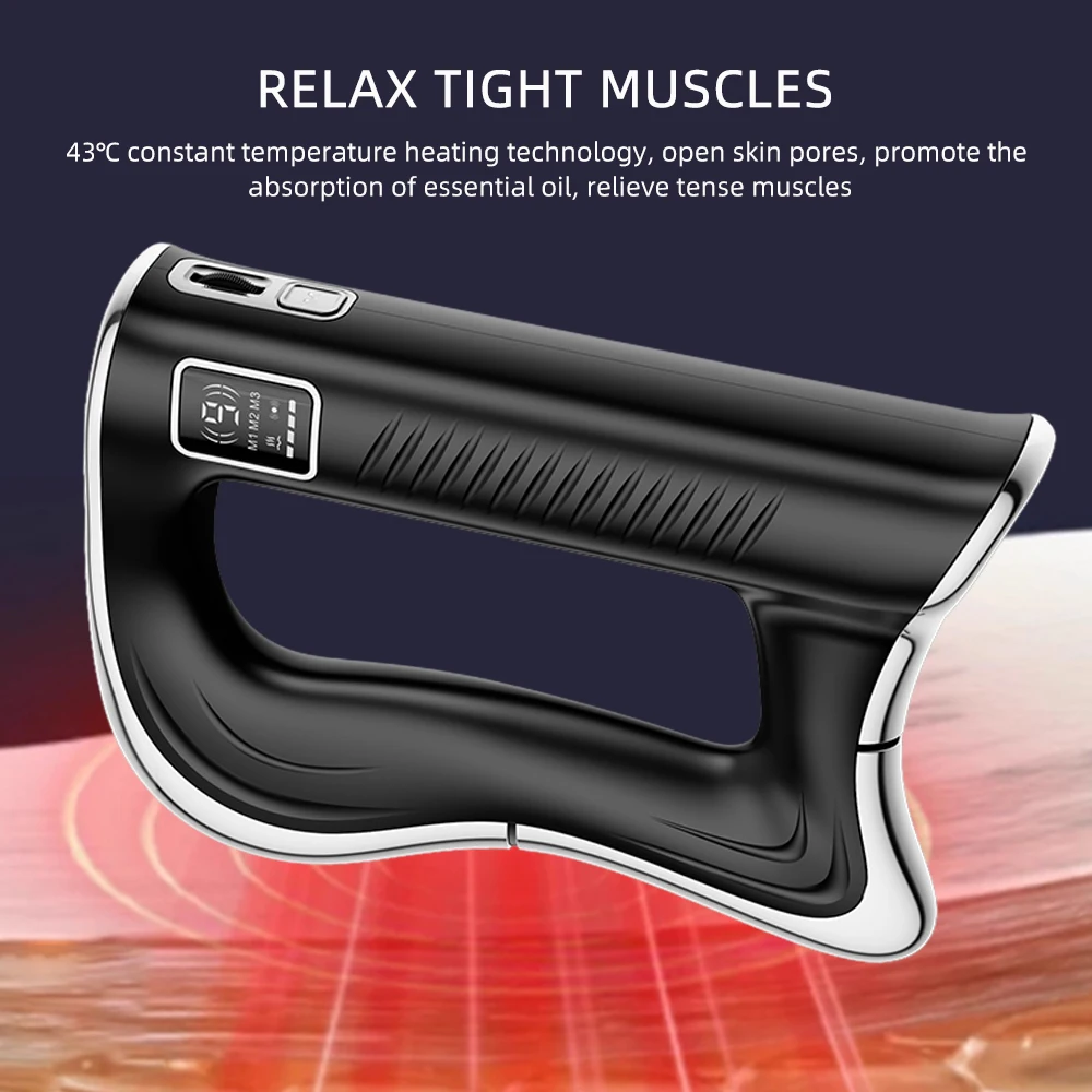 Electric Fascia Massager Body Massage Muscle Scraper Fitness Fascia Knife Vibration Muscle Relaxation Body Lifting Massage Blade