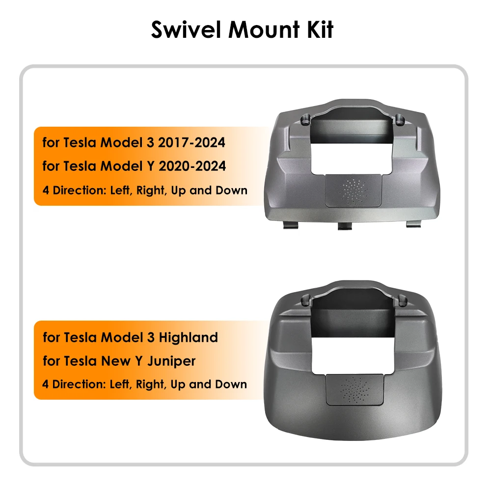 Everything Is Solar Model Y / 3 Swivel Mount Kit Model 3 Highland New Y Juniper 4-Direction Screen Rotation Bracket GPS Navigation Rotating Holder - Image 6