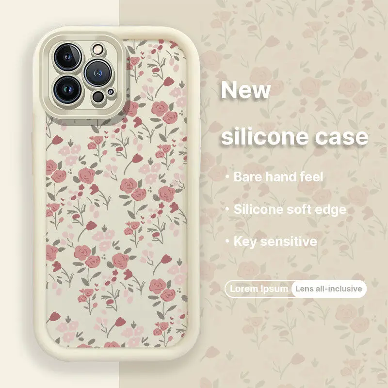 Daisy Smile Floral Soft Phone Case - INS Flower Print Design