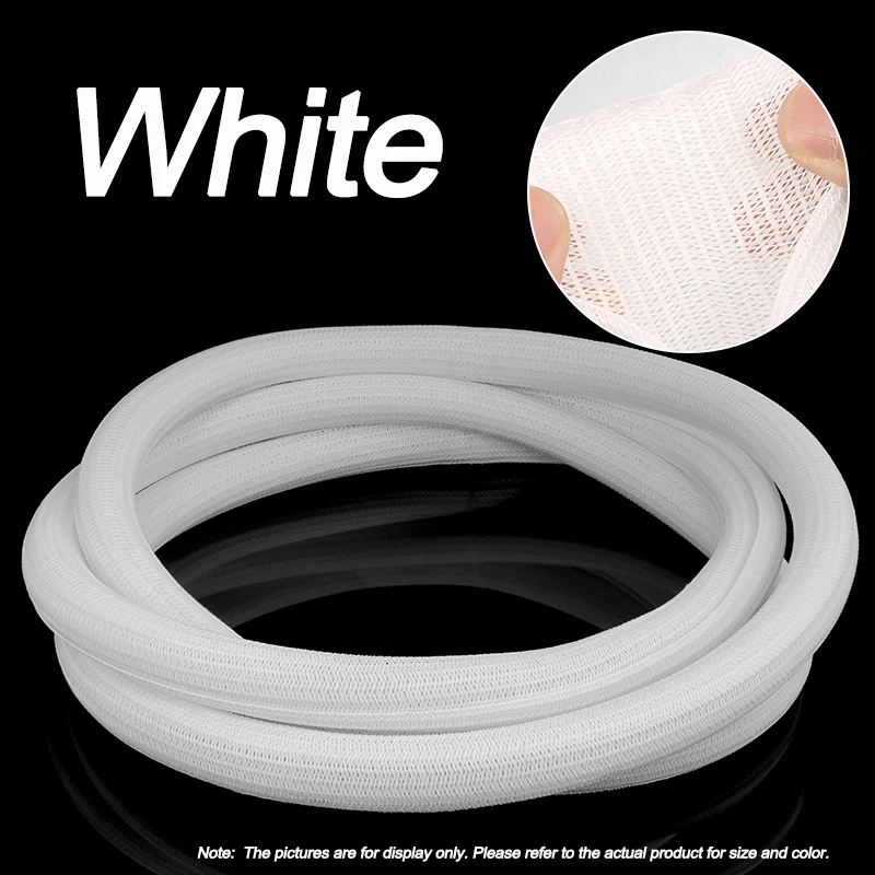 Durable Self-Closing Braided Cable Sleeve - High-Protection Wear-Resistant Insulated Wire Organizer