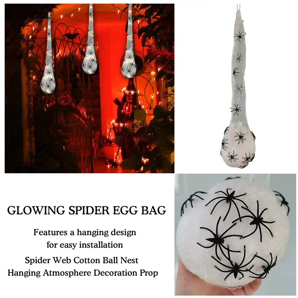 

Halloween Hanging Light-up Spider Egg Sacs,realistic Spiders For Haunted House Props Outdoor Indoor Yard Tree Party Decorat H0n3