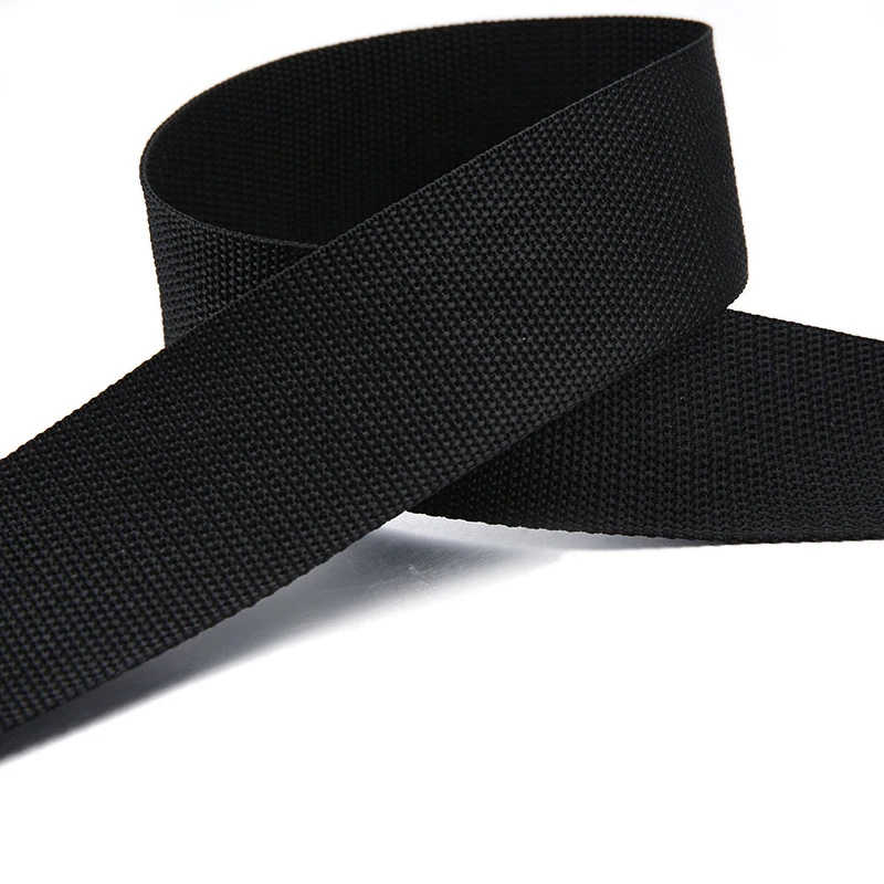 Durable Black Nylon Ribbon for Crafts & Accessories - Multi-Size Options Available