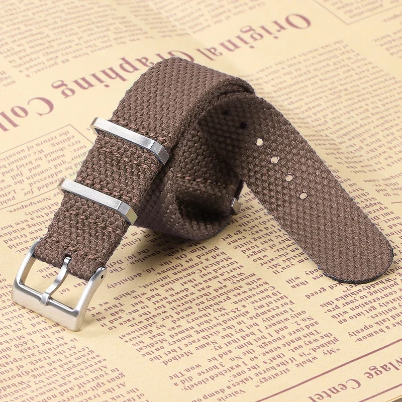 Breathable Nylon Cotton Woven Canvas Watch Strap