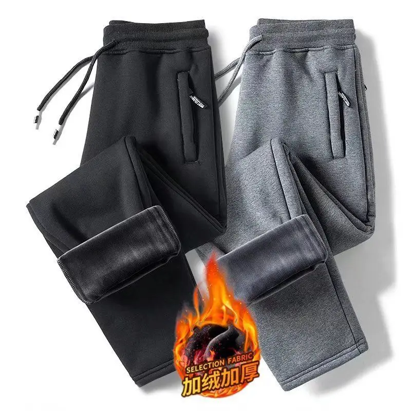 

High Quality Men Winter Warm Fleece Pants 2022 Fashion Lambswool Thicken Casual Thermal Sweatpants Male Trousers hombre 70s y2k