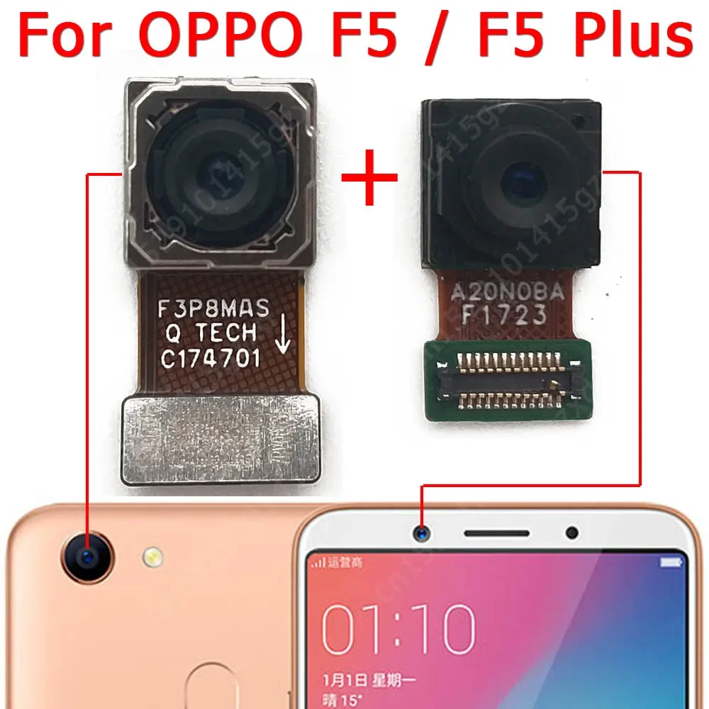 Front Rear View Back Camera For OPPO F5 Plus Main Backside Facing