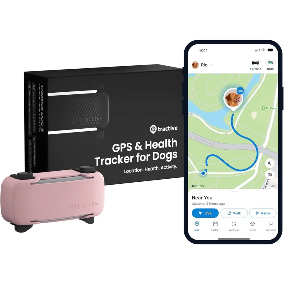 Tractive GPS Dog Tracker with Health Alerts and Virtual Fence