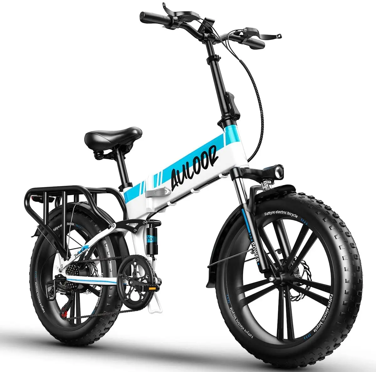 

ZHENGBU 750W Foldable Electric Bike for Adults with 20”x4”Fat Tire,E Bikes MTB with LG 48V 12.8Ah Battery Shimano 7-Speed Ebike