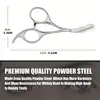 Stainless Steel Eyebrow Trimmer Scissors & Comb Set - Precision Grooming Tool for Men and Women - Effortless Hair Removal 3