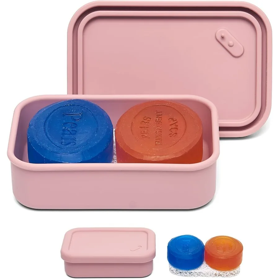 Leakproof Silicone Travel Soap Case for Shampoo Bars