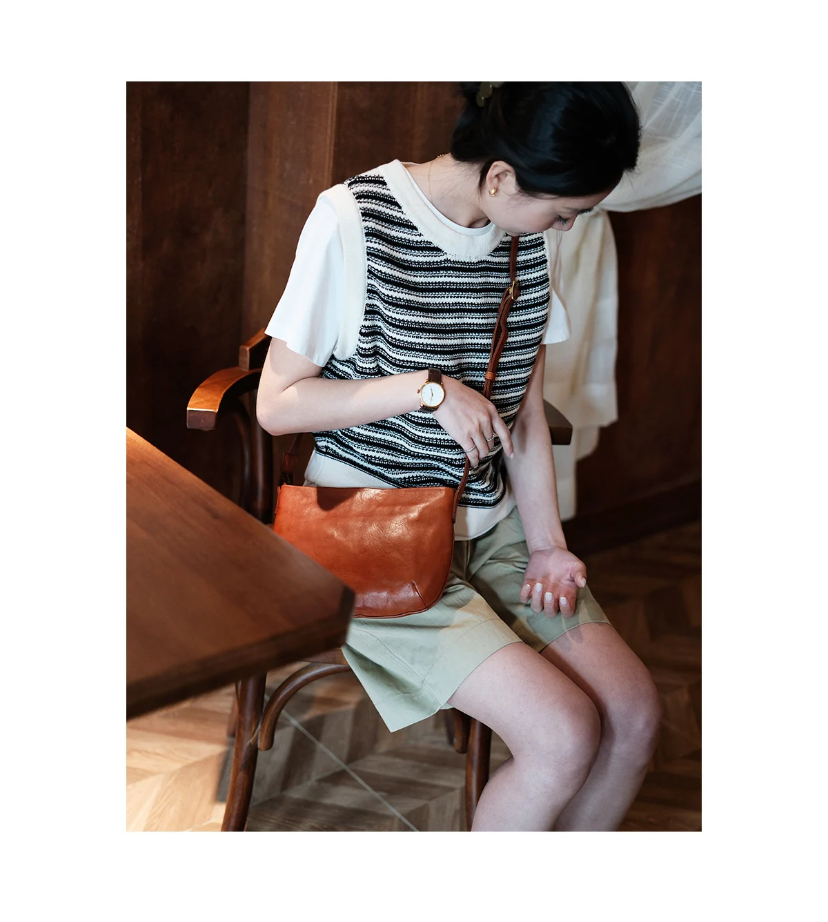 PNDME Einfache vintage hohe qualität erste schicht rindsleder frauen umhängetasche party im freien luxus echtes leder schulter tasche – Detail 6