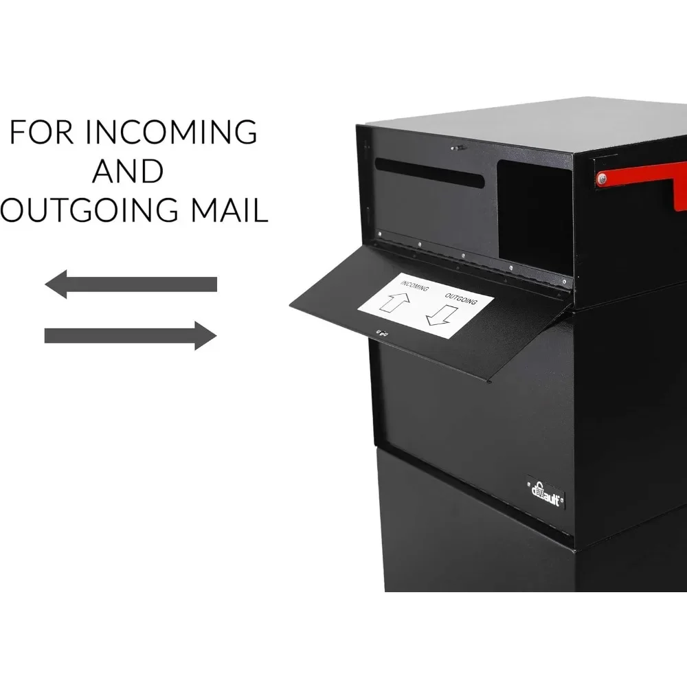 Full Service Vault DVCS0015 Secure Curbside Mailbox/Package Drop with Locking Letterbox (Black)