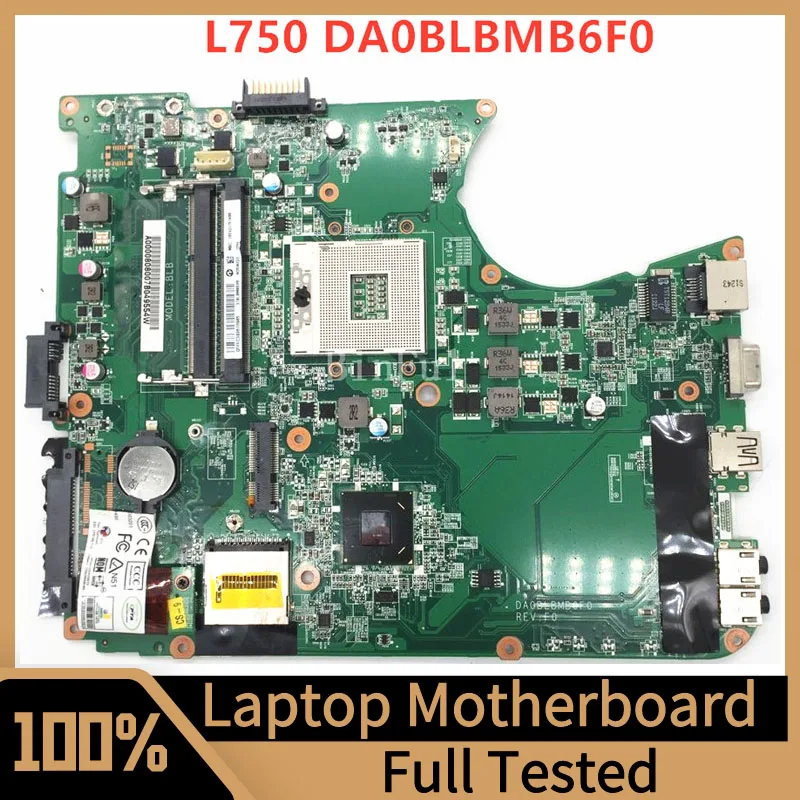 Placa-mãe Portátil para Toshiba Satellite Laptop Da0blbmb6f0 Da0blbmb6f0 100 Completo Testado Funcionando Bem L755 L750 A000080670 Slj4p Hm65