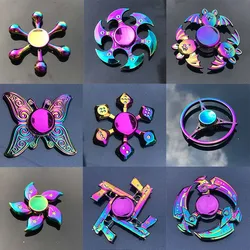 Rainbow Color Fingertip Gyro Toy (25) for Spinners Focus Relieves Stress Finger Spinner Creativity Hand Fidget Spinner Metal