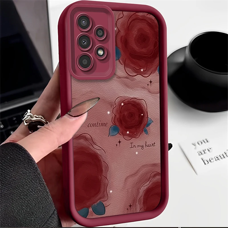 Luxury Rose Flower Silicone Phone Case - Elegant Protective Cover