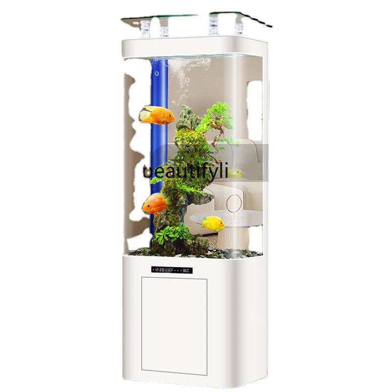 

Bottom Filter Fish Tank New Living Room Small Household Smart Aquarium Ecological Vertical Fish Globe