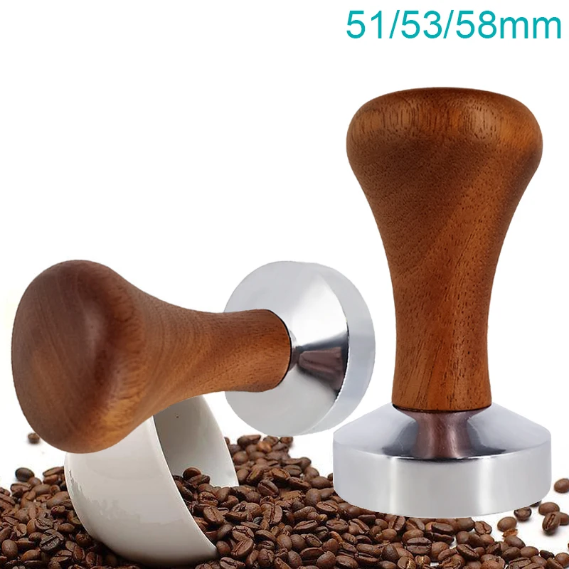 Coffee Tamper Barista Espresso 51mm/53mm/58mm Flat Tampers Base Press With Silicone Mat Dosing