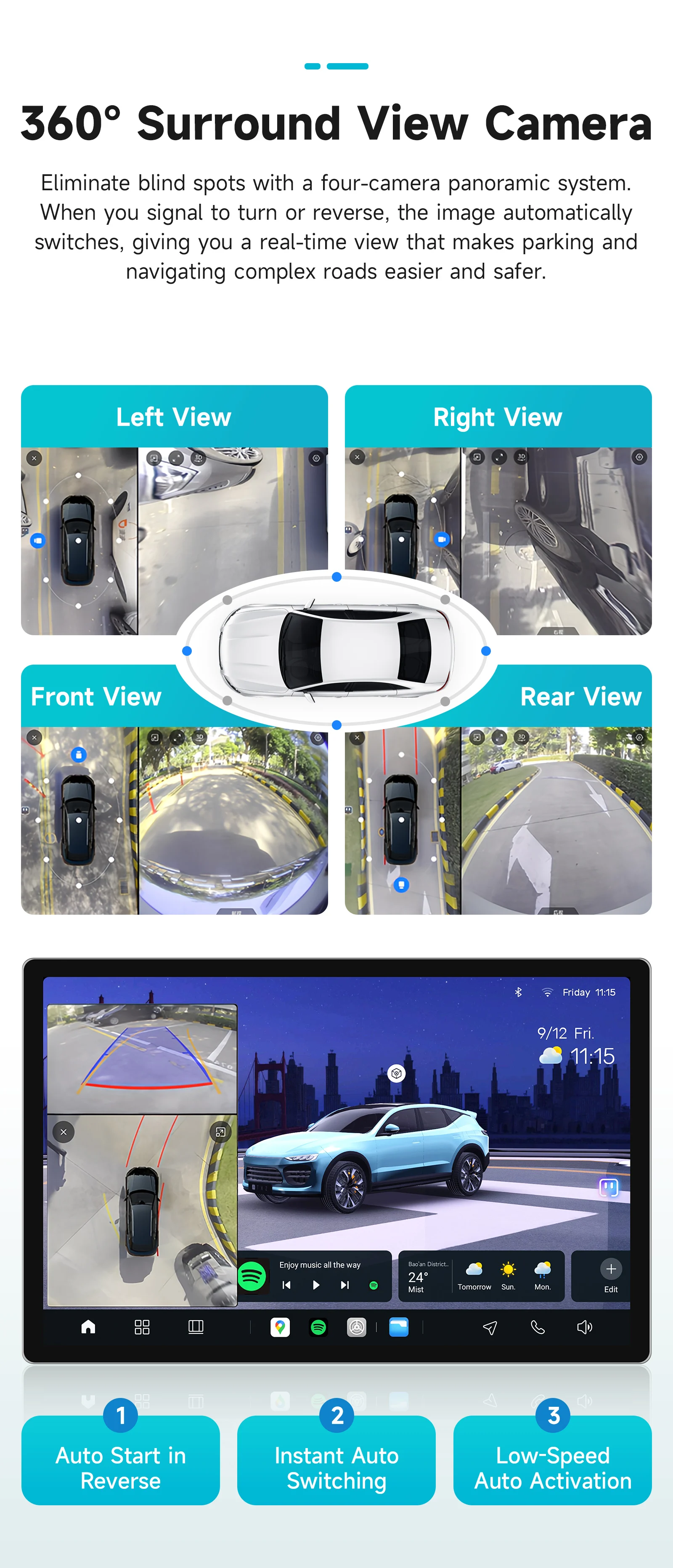 AURAAI Touchscreen-Stereo-Player-Navigation für Alfa Romeo Giulietta 2010-2018 Smart Driving ADAS 2din Carplay Android Auto SWC – Detail 12