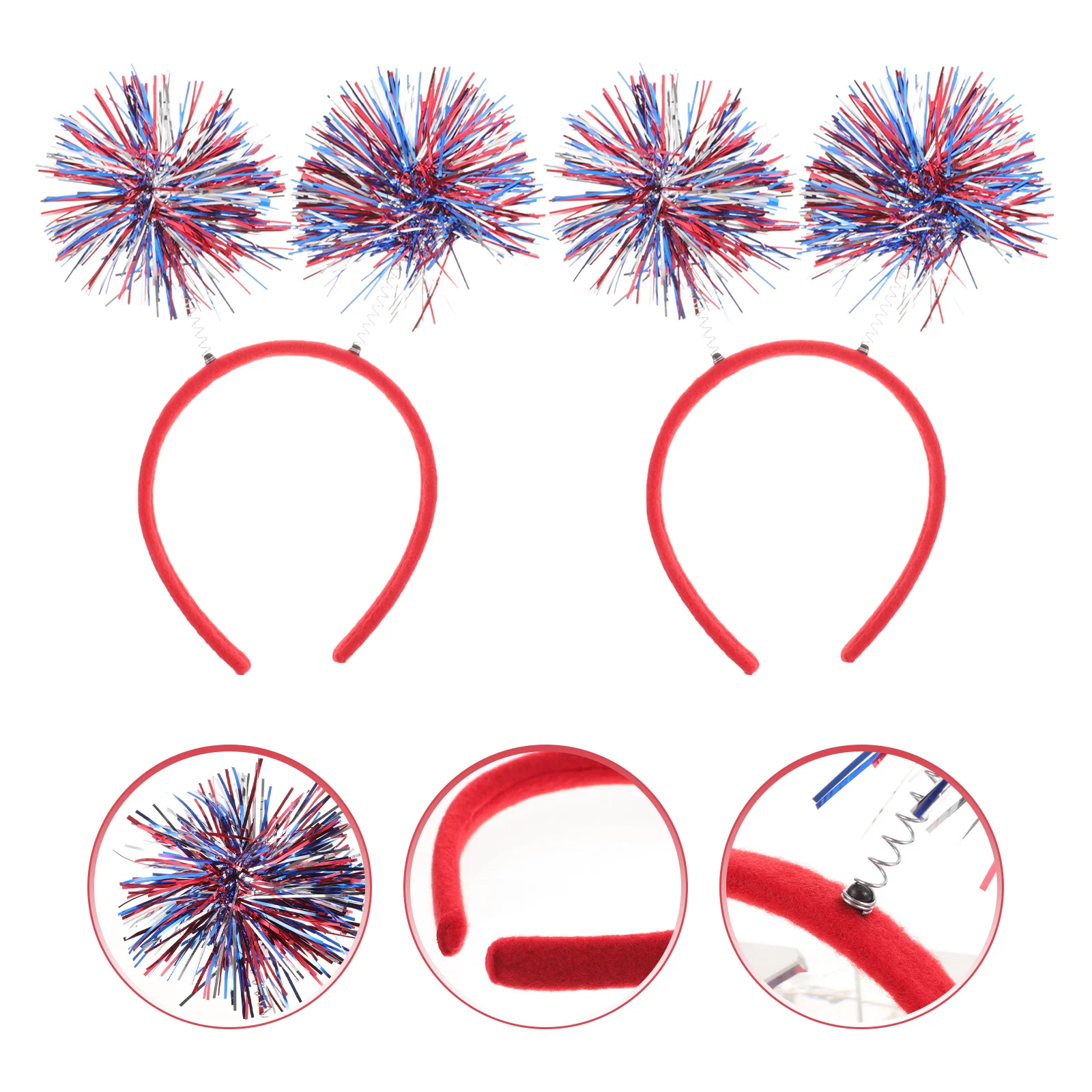 2 Pcs Dreses Festival Headband Decorate Cosplay Supplies Prop Independence Day Props Miss creative iron calendar household wooden block decorate perpetual office supplies decorative table desk