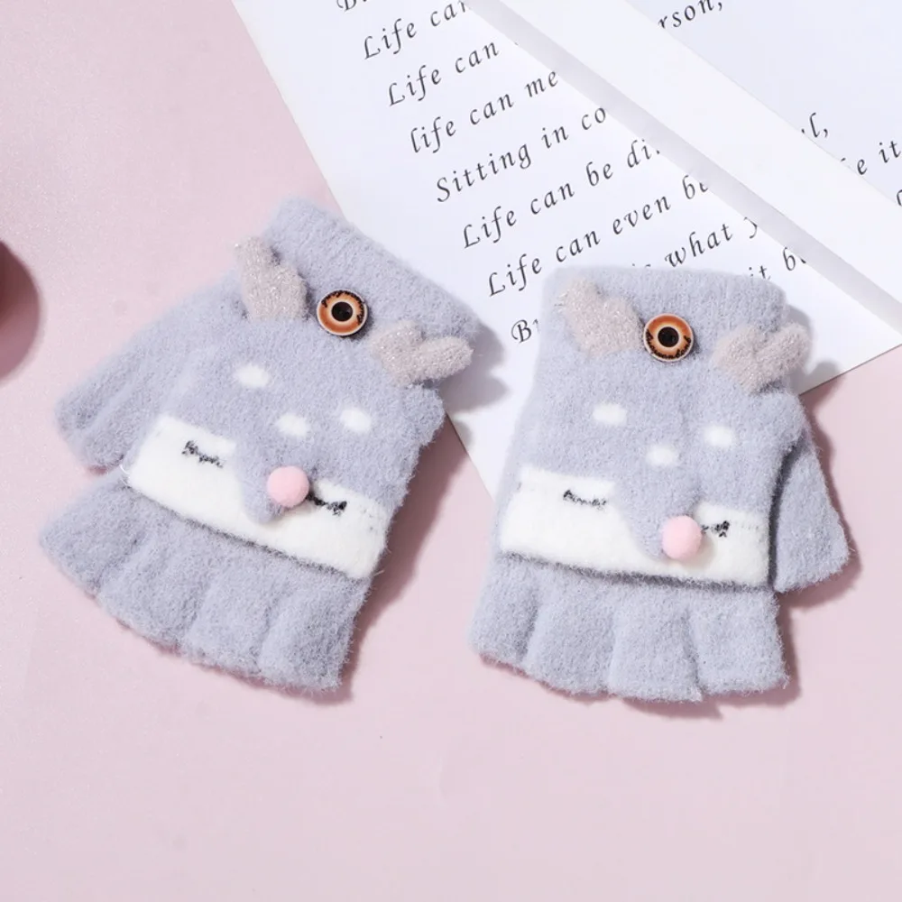 Lovely Thick Kids Gloves Breathable Winter Warm Knitting Mittens Cold-proof Mitten Baby Kids