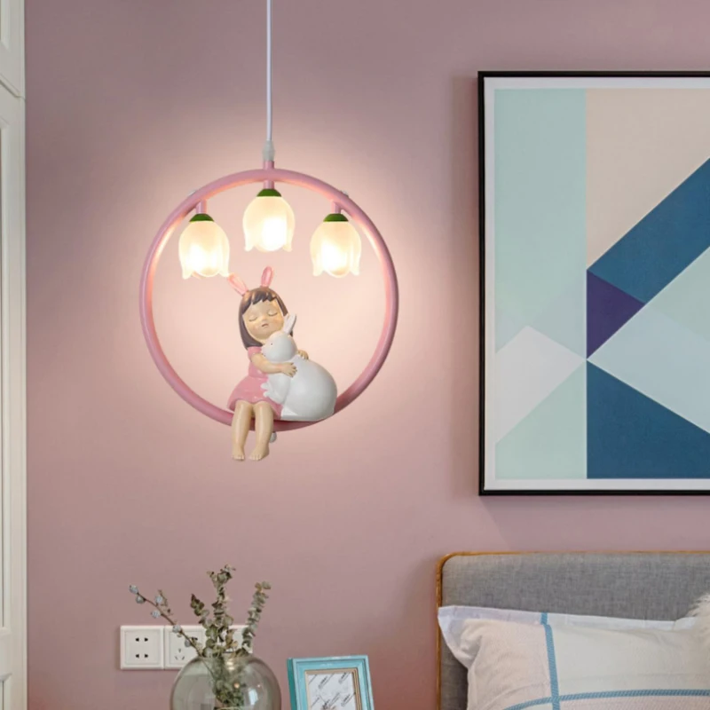 CuteLittleGirlPendantLightsPrincessRoomBedsideLampCartoon