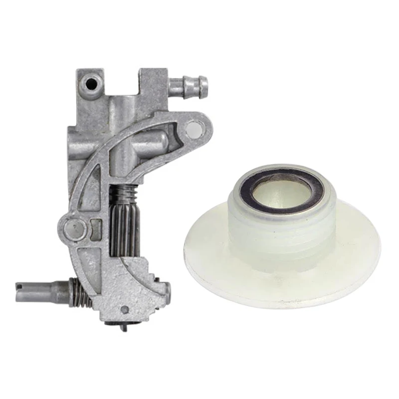 

Масляный приводной насос Червячная Шестерня комплект запасных частей масляный насос для китайской бензопилы 5200 4500 5800 52cc 45cc 58cc запасные части