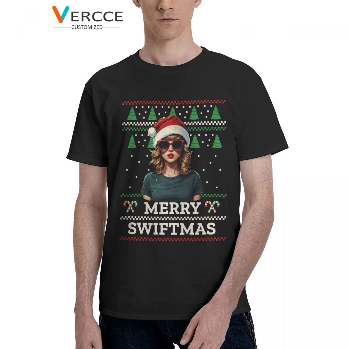 

Рождественская футболка Merry Swiftmas, хлопковые высококачественные футболки, индивидуальная одежда, футболки для мужчин и женщин, подарок
