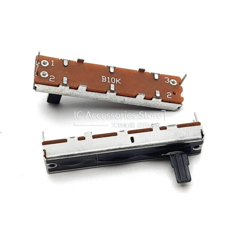 3PCS Straight Sliding Potentiometer 45MM Push-pull Volume Potentiometer B10K With Midpoint Dimming Console Fader Handle 10MM