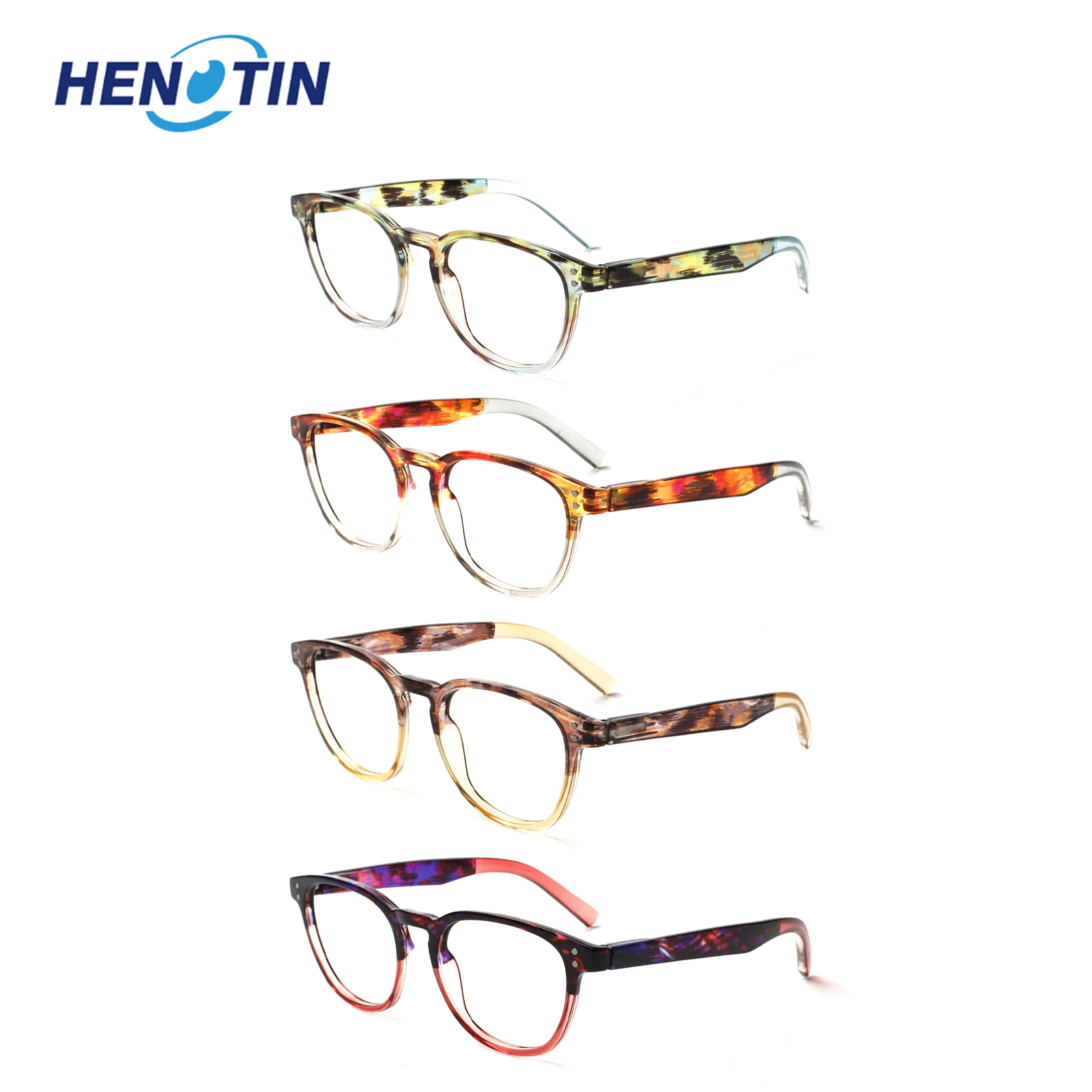 

Henotin Fashion Women Reading Glasses Print Flower Frame Read Eyeglasses Magnifying Presbyopic Eyewear +1.0~+6.0