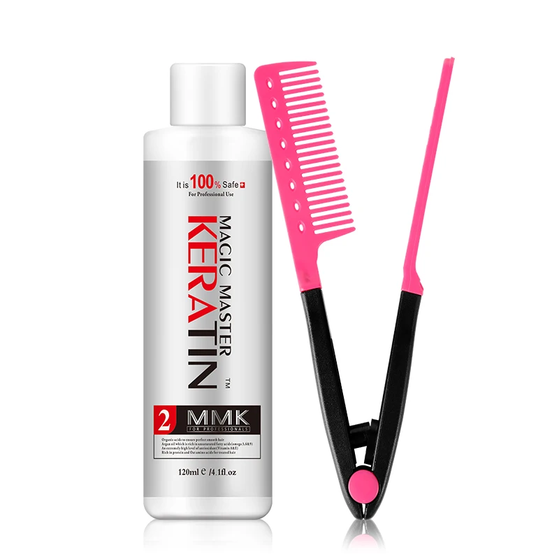 120ML Good Smelling Magic Master Keratin Hair Treatment Straightening Frizzy and Make Smoothy Shiny Hair Get Free Comb