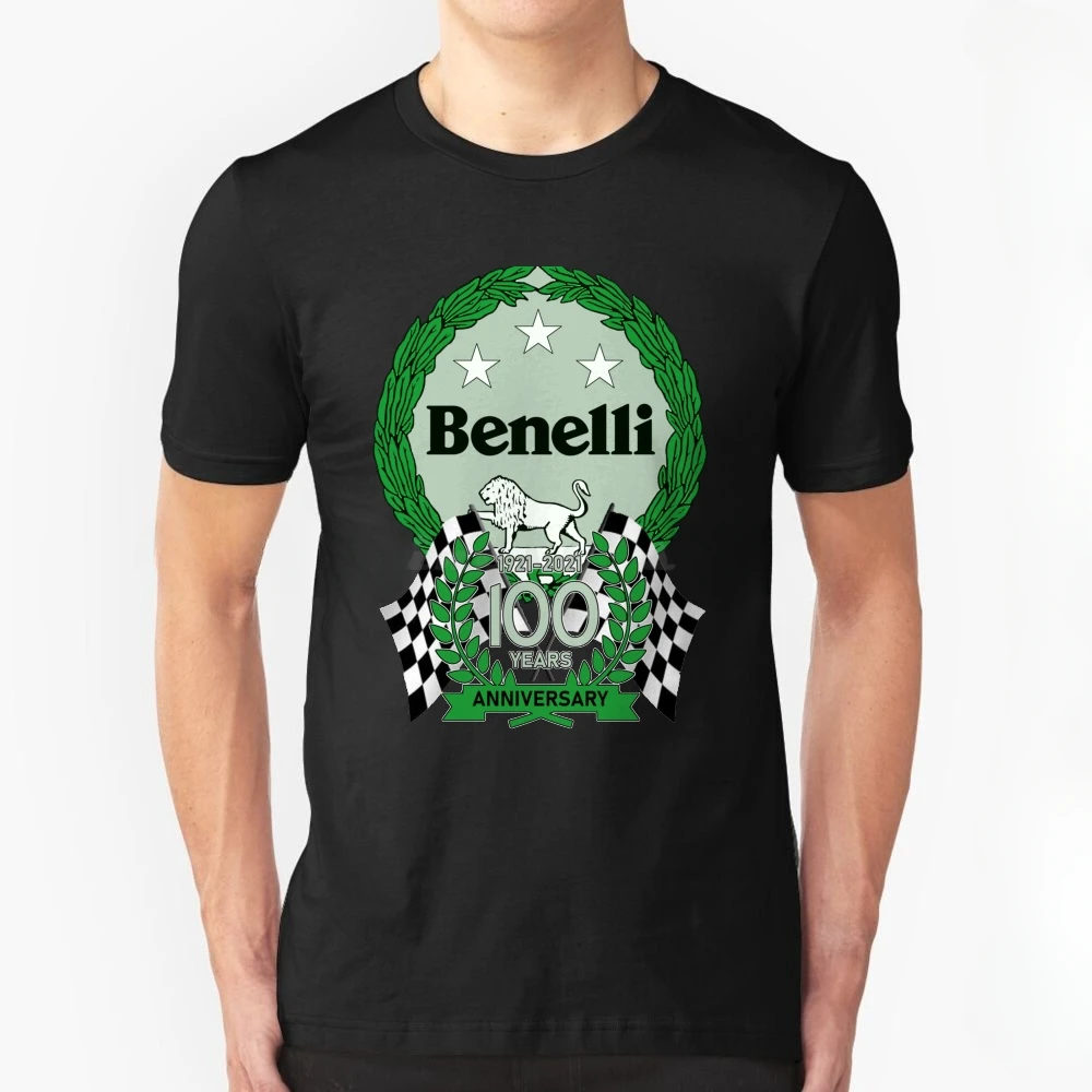 Benelli Lion Logo 100Th Anniversary Celebration T Shirt Cotton Men Men Diy Print Benelli Tornado Turismo Sei Leoncino Bn600