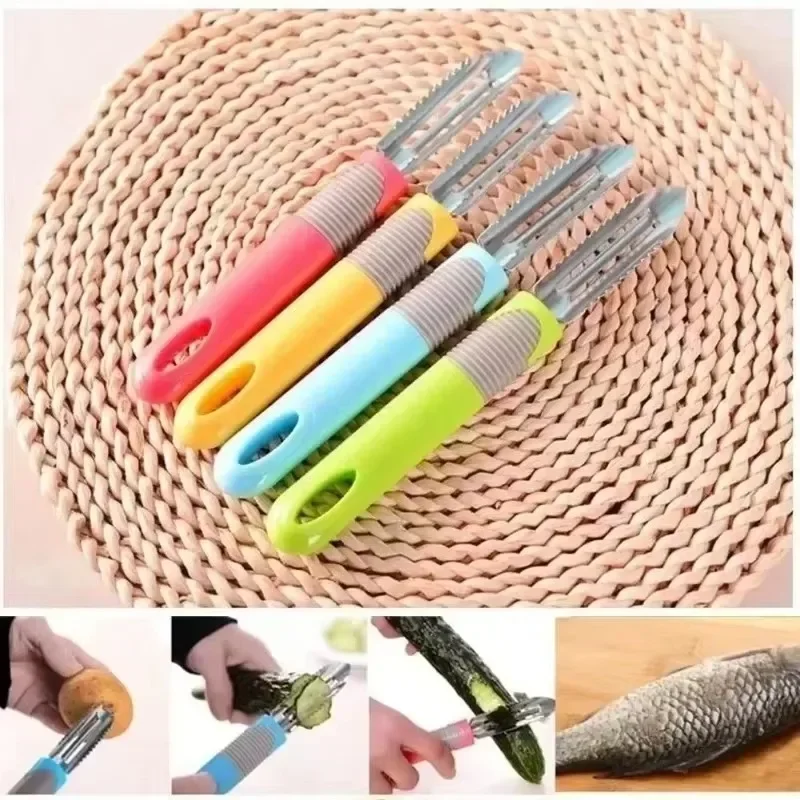 Small Tool Fish Scale Scraper Potato Peeler Wholesale Stainless Steel Fruit Peeler Home Fruit and Vegetable Peeler Kitchen