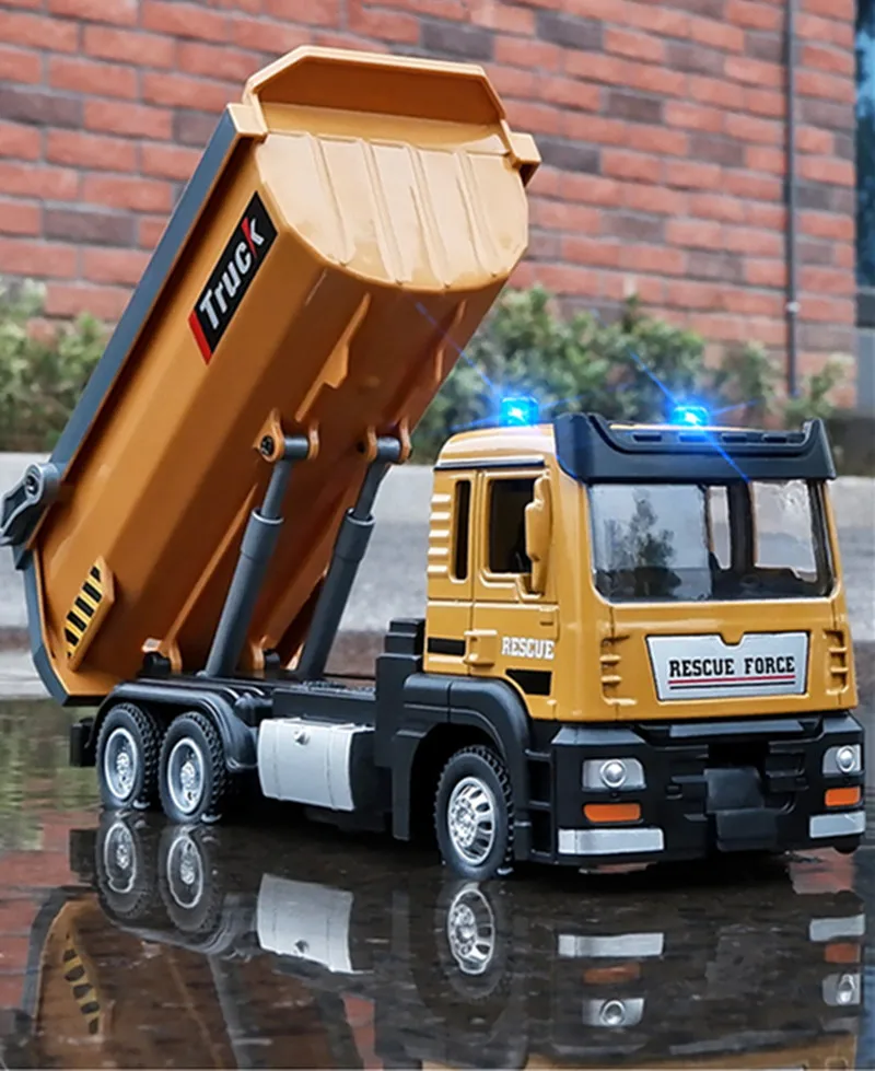 

Качественная модель самосвала из сплава 1:50, модель инженерного транспортера, игрушечные машинки с имитацией звука светильник, бесплатная доставка