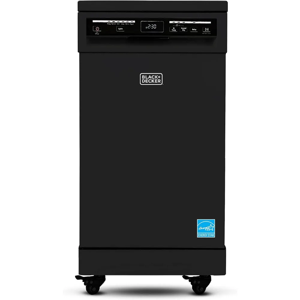 Portable Dishwasher 18 inches Wide 8 Place Setting Black