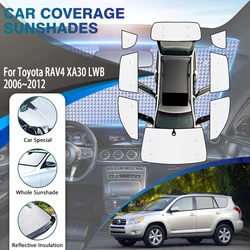 Full Covers Sunshades For Toyota RAV4 Vanguard XA30 LWB 2006~2012 Sun Protection Window Visor Windshields Shade Car Accessories