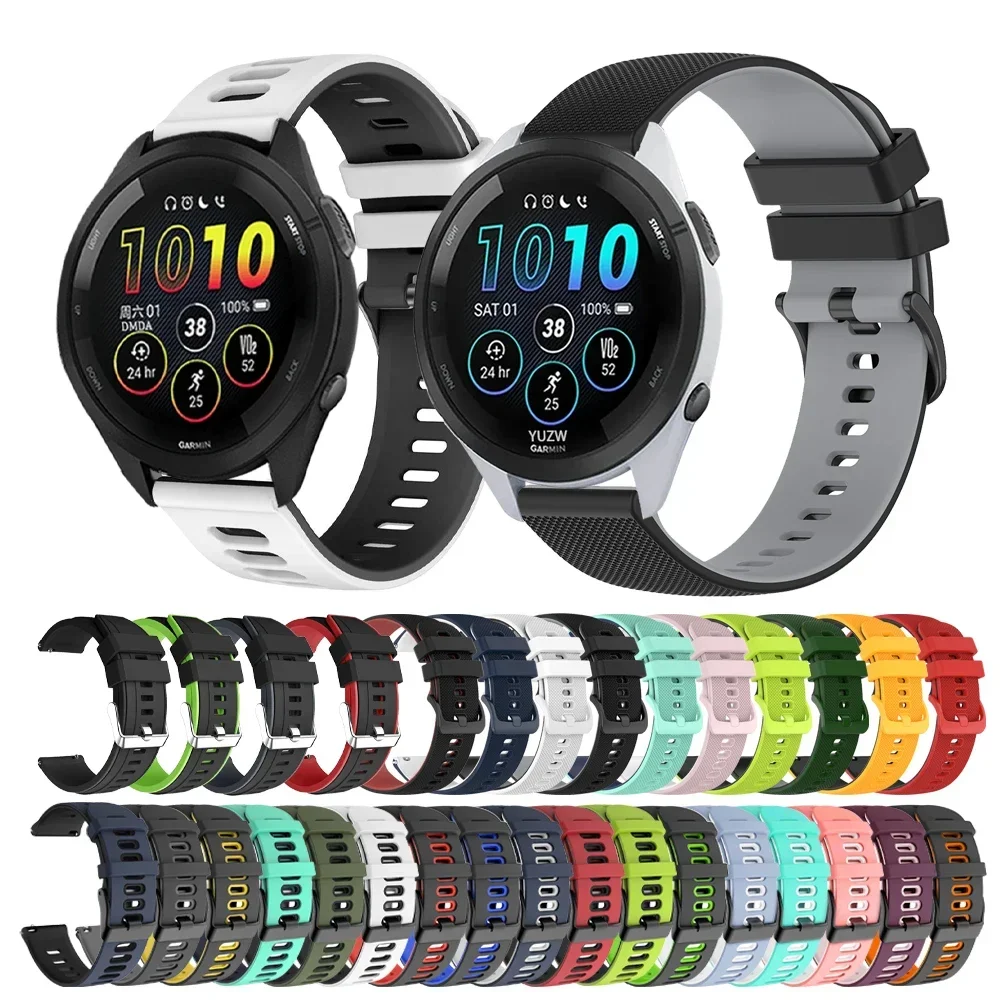 Versatile Soft Silicone Watch Band – 20/22mm Strap Bracelet in Assorted Colors