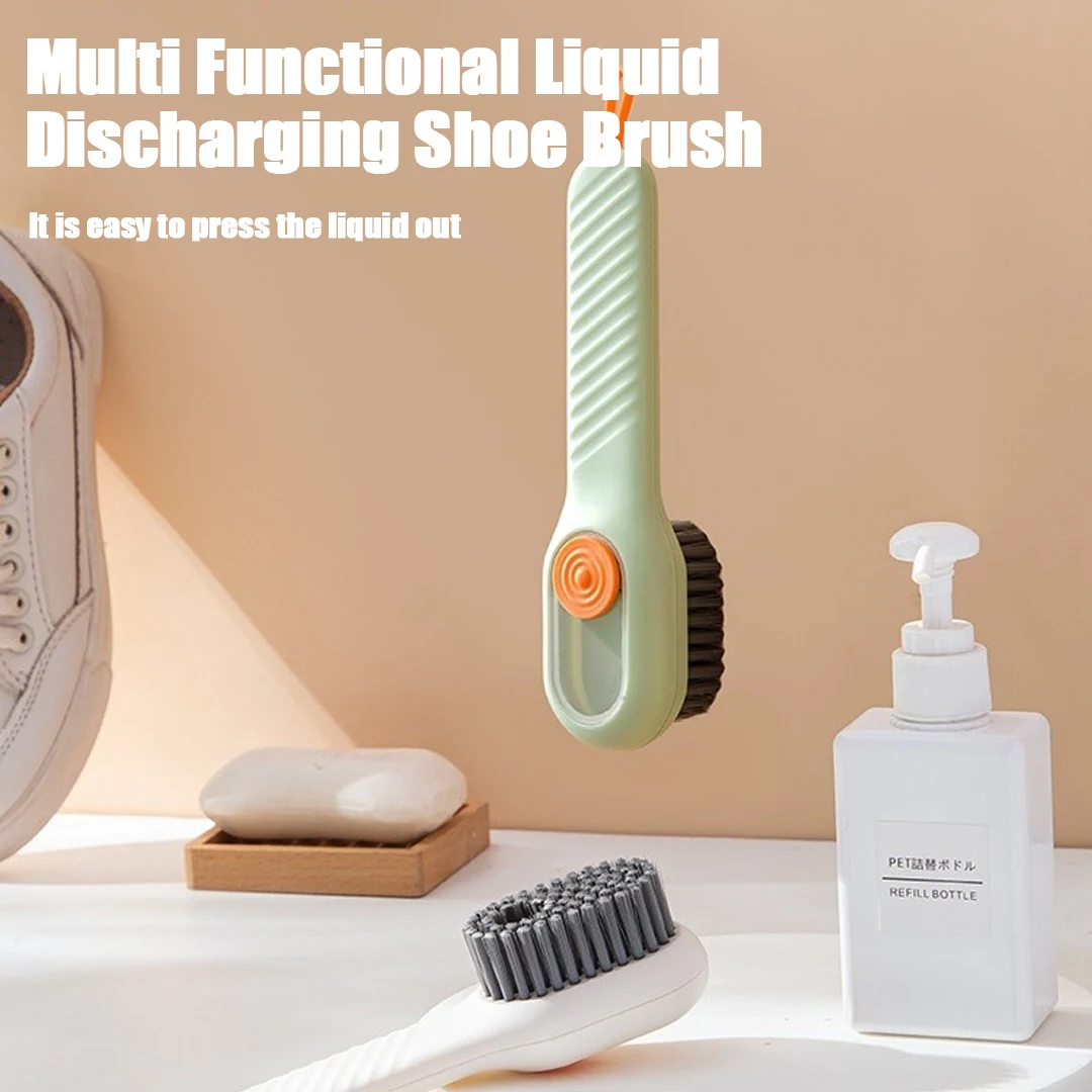 1/2Pcs Multifunctional Cleaning Brush Soft Automatic Liquid Shoe Brush Clothes Brush Shoe Clothing Board Brush Shoe Cleaner Tool 6
