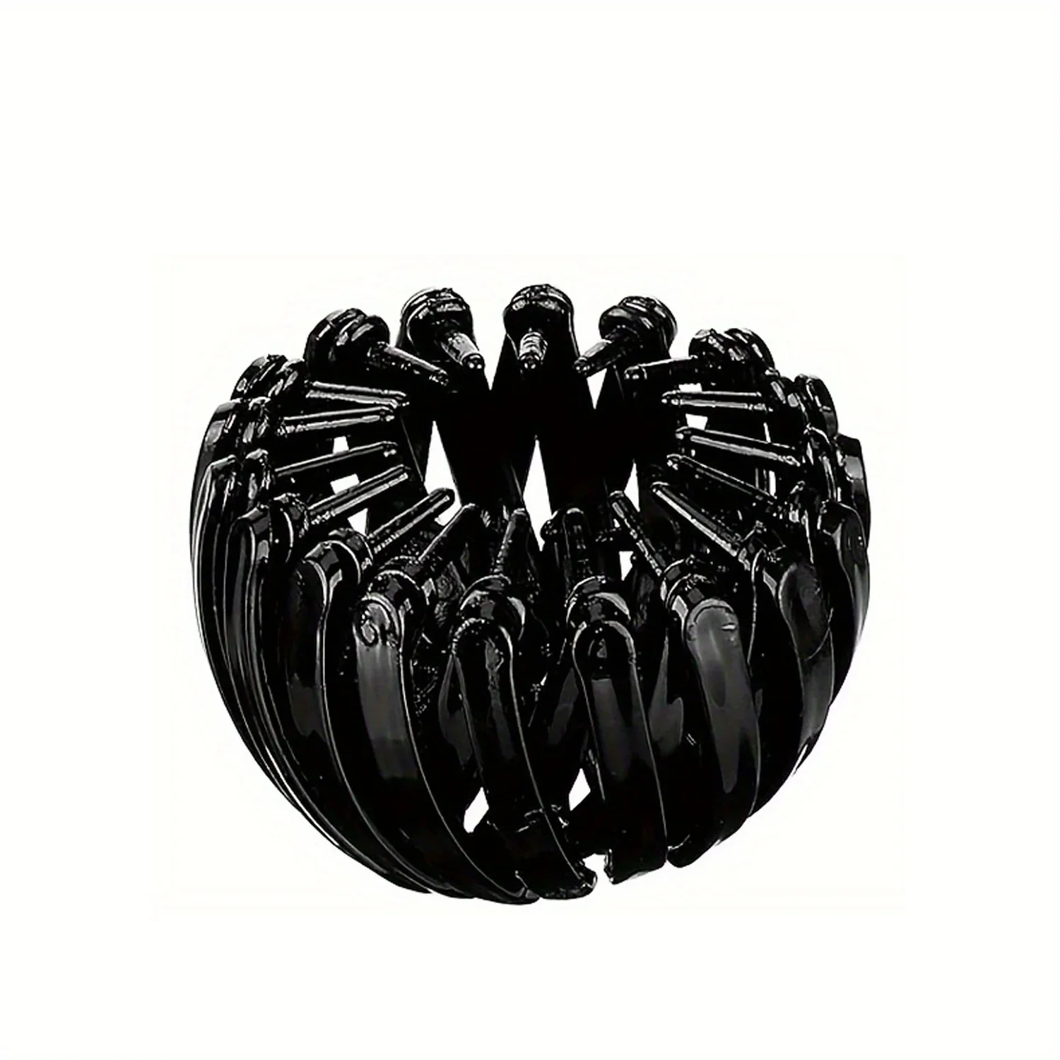 Fashionable Bird's Nest Magic Hair Clip for Women,Ponytail Hairband,Retro Geometric Elastic Hairband,Round Bun Hair Clip